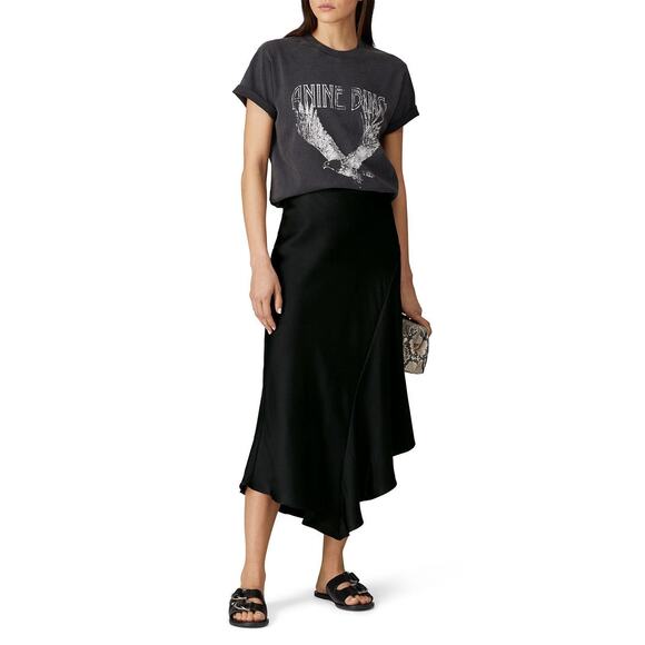 ANINE BING Lili Eagle Short Sleeves Cotton T-Shirt - M - Picture 3 of 5